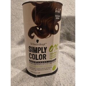 Schwarzkopf Simply Color Hair Color 6.68 Hazelnut Brown 0% Ammonia, Silicone